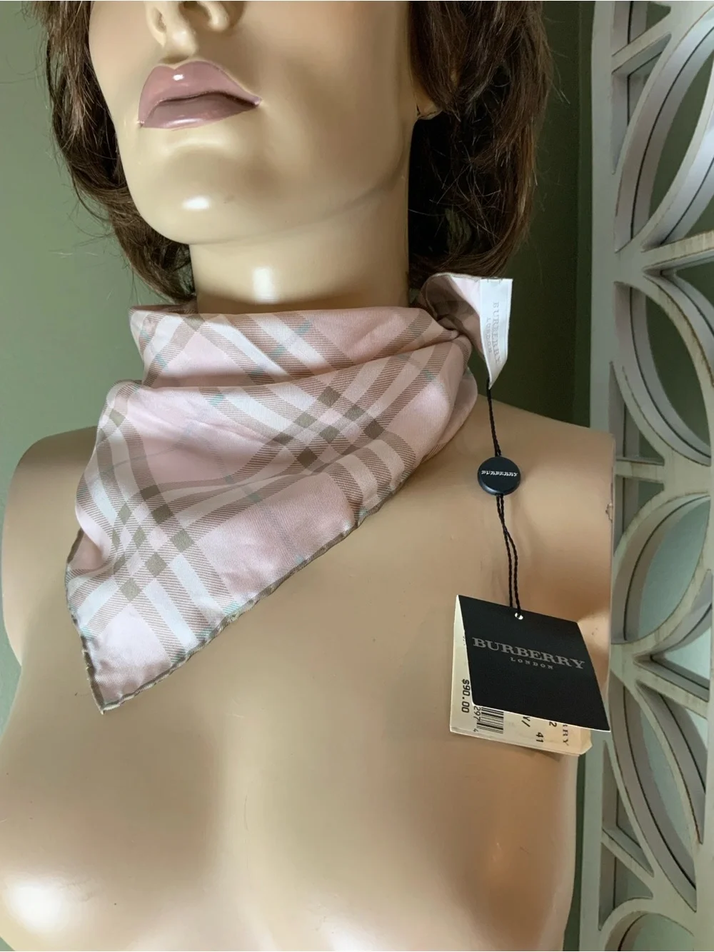 Burberry London Candy Pink Bandana Scarf bnwt